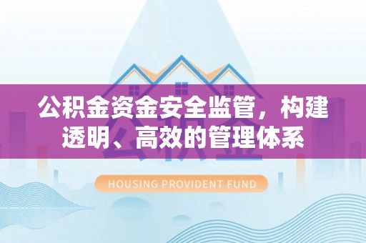 阳曲公积金资金安全监管，构建透明、高效的管理体系