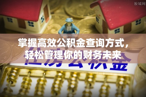 阳曲掌握高效公积金查询方式，轻松管理你的财务未来